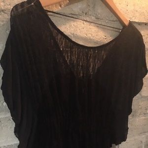 Free people black shirt. Size xsmall. NWT